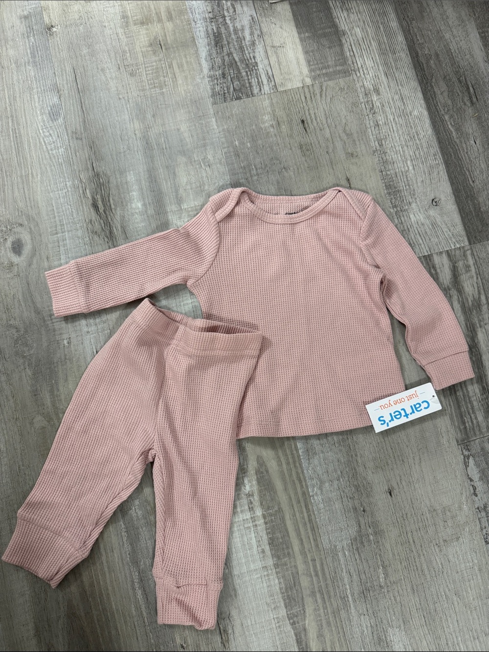 Carter's Mauve Waffle Knit Baby Two-Piece Set